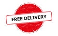 Free delivery stamp on white Royalty Free Stock Photo