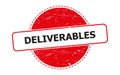 Deliverables stamp on white