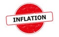 Inflation stamp on white Royalty Free Stock Photo