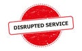 Disrupted service stamp on white