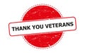 Thank you veterans stamp on white