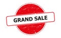 Grand sale stamp on white