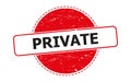Private stamp on white Royalty Free Stock Photo