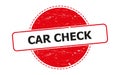 Car check stamp on white