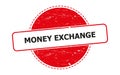 Money exchange stamp on white Royalty Free Stock Photo