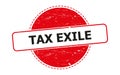 Tax exile stamp on white Royalty Free Stock Photo