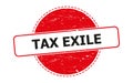 Tax exile stamp on white