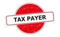 Tax payer stamp on white Royalty Free Stock Photo