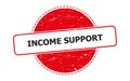 Income support stamp on white Royalty Free Stock Photo