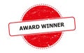 Award winner stamp on white Royalty Free Stock Photo