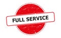 Full service stamp on white