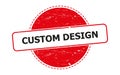 Custom design stamp on white Royalty Free Stock Photo