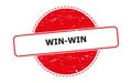 win win stamp on white Royalty Free Stock Photo