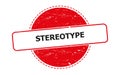 stereotype stamp on white Royalty Free Stock Photo