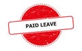 paid leave stamp on white Royalty Free Stock Photo