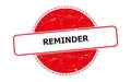 reminder stamp on white Royalty Free Stock Photo