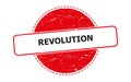 revolution stamp on white Royalty Free Stock Photo