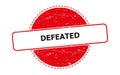 defeated stamp on white Royalty Free Stock Photo