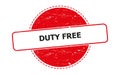 duty free stamp on white Royalty Free Stock Photo