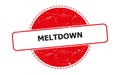 meltdown stamp on white Royalty Free Stock Photo