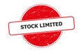 stock limited stamp on white Royalty Free Stock Photo