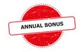 annual bonus stamp on white Royalty Free Stock Photo