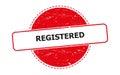 registered stamp on white Royalty Free Stock Photo