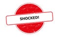 shocked stamp on white Royalty Free Stock Photo
