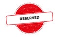 reserved stamp on white Royalty Free Stock Photo