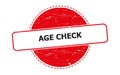 age check stamp on white Royalty Free Stock Photo