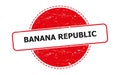banana republic stamp on white Royalty Free Stock Photo