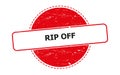 rip off stamp on white Royalty Free Stock Photo