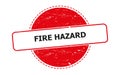 fire hazard stamp on white Royalty Free Stock Photo