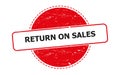 return on sales stamp on white Royalty Free Stock Photo