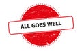 all goes well stamp on white Royalty Free Stock Photo