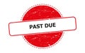 past due stamp on white Royalty Free Stock Photo