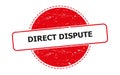 direct dispute stamp on white Royalty Free Stock Photo