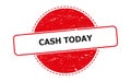 cash today stamp on white Royalty Free Stock Photo