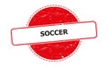 soccer stamp on white Royalty Free Stock Photo