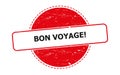 bon voyage stamp on white Royalty Free Stock Photo