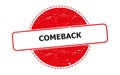 comeback stamp on white Royalty Free Stock Photo