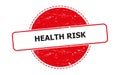 health risk stamp on white Royalty Free Stock Photo