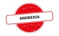 anorexia stamp on white Royalty Free Stock Photo