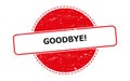goodbye stamp on white Royalty Free Stock Photo