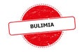bulimia stamp on white Royalty Free Stock Photo