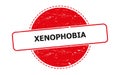 xenophobia stamp on white Royalty Free Stock Photo