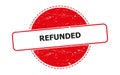 refunded stamp on white Royalty Free Stock Photo