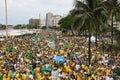 Millions of Brazilians call for the impeachment of Dilma Rousseff Royalty Free Stock Photo