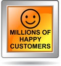 Millions of happy customers Royalty Free Stock Photo