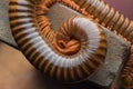 The millipede walkking Royalty Free Stock Photo